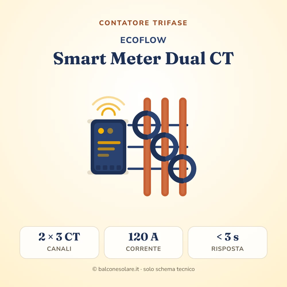 EcoFlow Smart Meter Dual CT (contatore trifase per STREAM 5000)