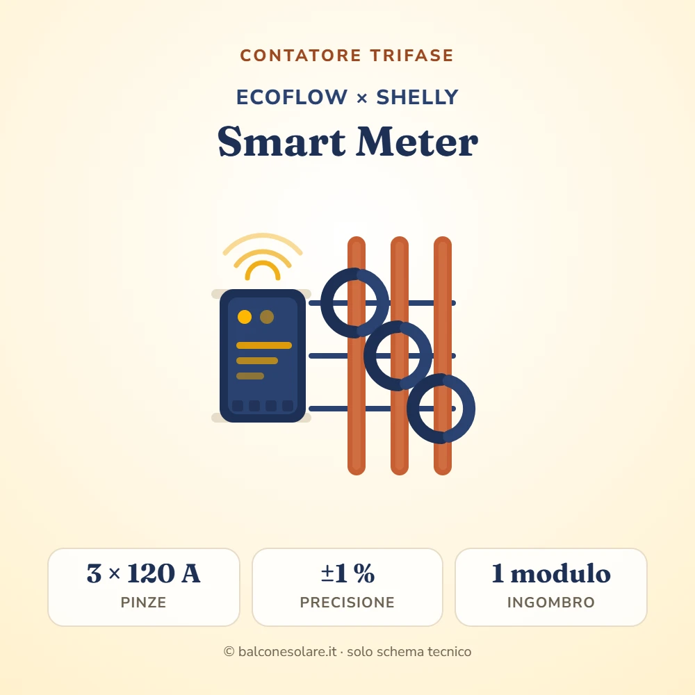 EcoFlow × Shelly Smart Meter (contatore trifase per i sistemi STREAM)