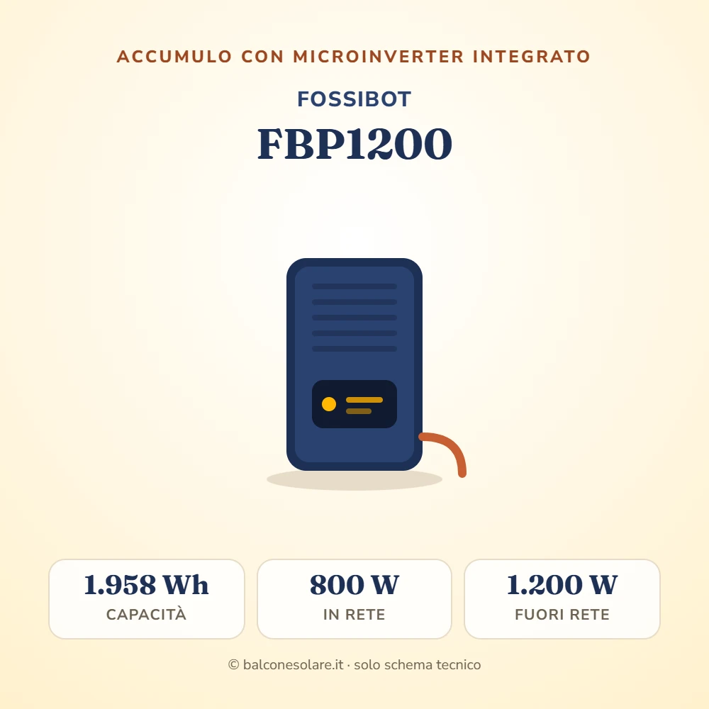 FOSSiBOT FBP1200 (accumulo da balcone con microinverter)