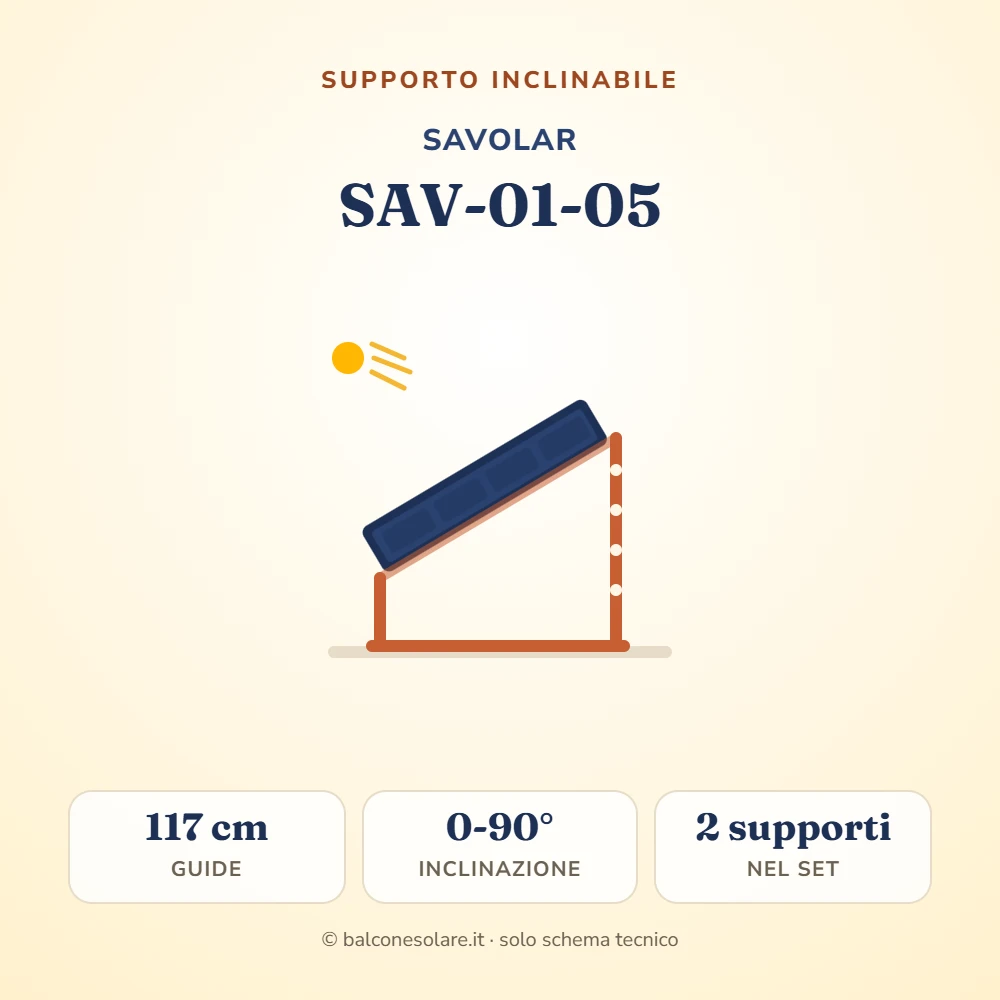SAVOLAR SAV-01-05 (supporto inclinabile per moduli solari)