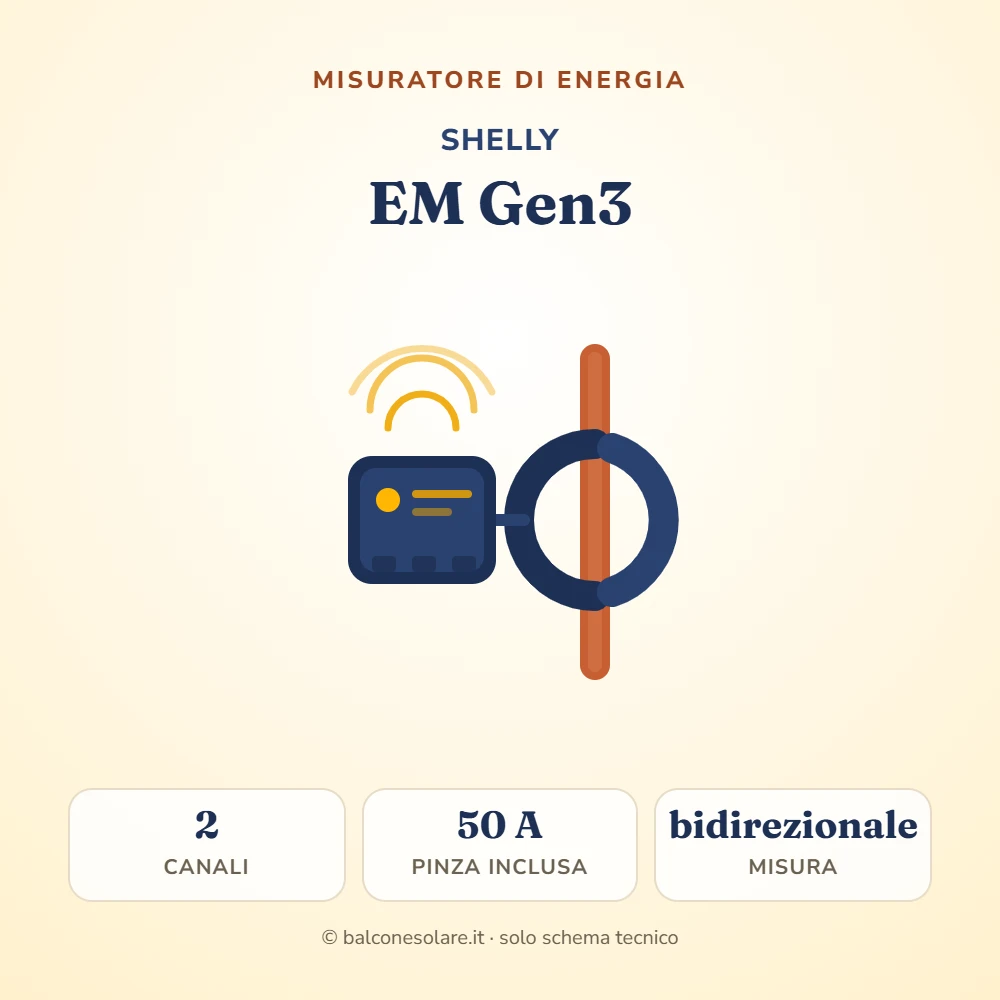 Shelly EM Gen3 (misuratore di energia Wi-Fi)